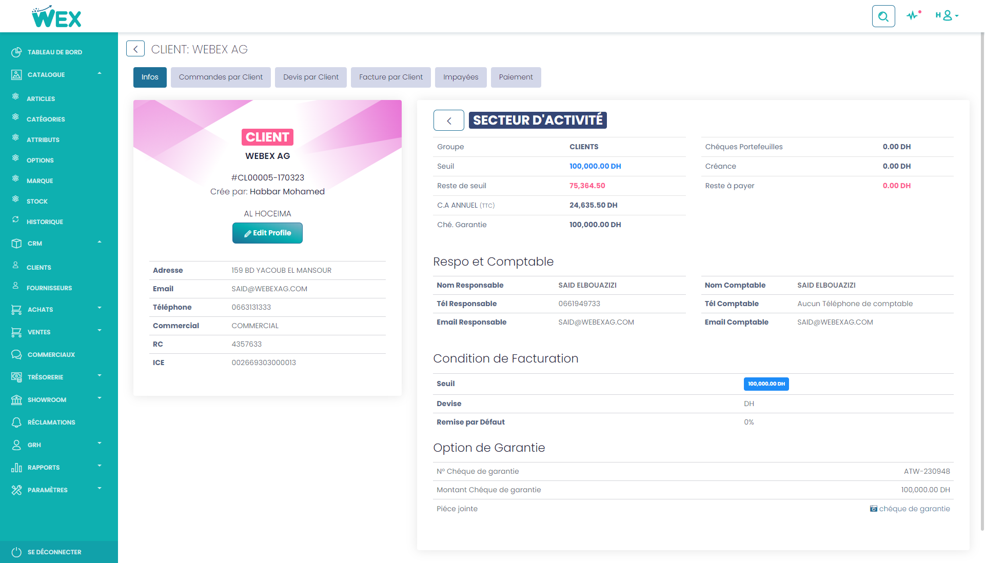 CRM WEX Customer Relationship Management